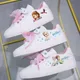 Chaussures décontractées Disney pour enfants baskets en toile pour filles os de princesse Frozen