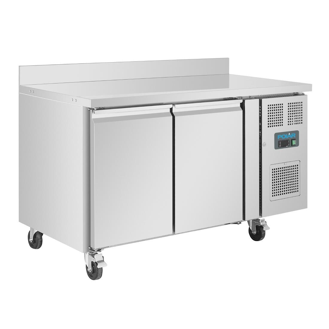 Polar Serie U 2-türiger Edelstahlgefrierschrank mit Spritzschutz 282Ltr Image