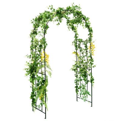 Costway Garden Arch Arbor Trellis Patio Plant Stand Rack Archway-Black