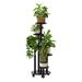 Arlmont & Co. Round Multi-tiered Bamboo Plant Stand Wood/Solid Wood in Black/Brown | 35 H x 13 W x 13 D in | Wayfair