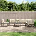 Ebern Designs vidaXL 8 Piece Patio Lounge Set w/ Cushions Anthracite Poly Rattan in Gray | Wayfair BAB920BF3C7246B89BD890850EDE67EF