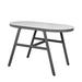 George Oliver Joilyn Glass Outdoor Dining Table Glass/Metal in Gray | 28.6 H x 45.5 W x 25.8 D in | Wayfair 9DED5672A88C44B3981A669AC7ED2952