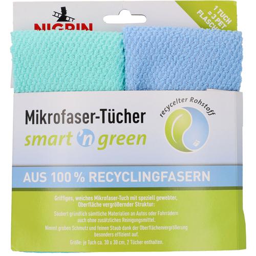 NIGRIN smart ’n green Recycling-Mikrofasertu?cher Reinigungstücher 20928