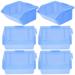 Warehouse Storage Bins 6pcs Plastic Nesting Shelf Bin Boxes Nesting Shelf Storage Boxes Hardwares Boxes