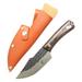 TheBoneEdge 8 Fixed Blade Pakkawood Handle Hunting Knife with Sheath