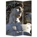 Brar 71 Inch 3 Panel Canvas Screen, Michelangelos David Print, Multicolor - 72 H x1 W x 48 L Inches