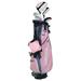 Segmart Golf Junior Golf Clubs Set Kids Right-Hand Golf Club Sets for 9-12 Outdoor Complete Golf Club Sets with Stand & Bag Pink