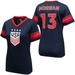 2023 U.S. Soccer USWNT Ladies Champion 4 STARS Game Day Shirt Women Jersey - Women s Soccer World Cup - Alex Morgan 13 Navy