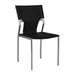 18 Inch Modern Side Chair, Chrome Finished Base, Genuine Leather - 33 H x18 W x 20 L Inches