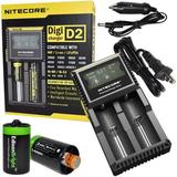 Nitecore D2 smart Charger 2015 version with LCD display For Li-ion IMR LiFePO4 26650 22650 18650 17670 18490 17500