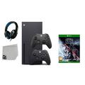 Pre-Owned Xbox Series X Video Game Console Black with Star Wars Jedi Fallen Order BOLT AXTION Bundle with 2 Controller (Refurbished: Like New)