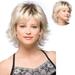 DOPI Women Short Rose Net Full Gold Synthetisch Hiar Wig Fashion Costume Wigs