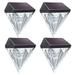 Aoujea Solar Lights for Outside Solar Fence Lights - LED Solar Powered Wireless Wall Lights IP44 Waterproof Automatic Solar Patio Lamps For Front Door Pool(2/4 Pack)