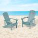 ACEGOSES 2 Pcs Outdoor Faux Wood Adirondack Chair Weather Resistant for Patio Garden Backyard Porches and Indoors Lake Blue