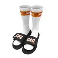 Men's ISlide Black Phoenix Suns Dad Socks & Slide Sandals Bundle