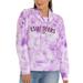 Women's Purple LSU Tigers Maddie Tie-Dye Tri-Blend Pullover Hoodie