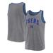 Men's Fanatics Branded Heather Gray Philadelphia 76ers Primary Logo Tank Top