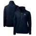 Women's Cutter & Buck Navy New England Patriots Helmet Logo Cascade Eco Sherpa Fleece Half-Zip Pullover Jacket