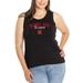 Women's Black Maryland Terrapins Hannah High Neck Tank Top