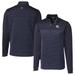 Men's Cutter & Buck Navy Los Angeles Chargers Traverse Stripe Stretch Quarter-Zip Pullover Top
