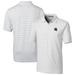 Men's Cutter & Buck White Minnesota Vikings Helmet Forge Pencil Stripe Stretch Polo