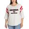 Women's Ash Georgia Bulldogs Sabrina 3/4-Sleeve Jersey T-Shirt