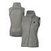 Women's Cutter & Buck Heather Gray Tennessee Titans Helmet Logo Mainsail Sweater-Knit Full-Zip Asymmetrical Vest