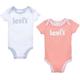 Kurzarmbody LEVI'S KIDS Gr. 1 (62/68), N-Gr, rosa (weiß, blau, rosa, weiß) Baby Bodies Erstausstattungspakete