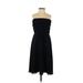 White House Black Market Cocktail Dress - Midi: Black Solid Dresses - Women's Size 2