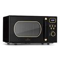 Klarstein Microwave Oven, Countertop Microwave Ovens 800w with Grill, Solo Compact Stainless Steel Microwave, 20L Large Interior Smart Digital Microwave w/Defrosting Plate, Power Saving & Easy to Use