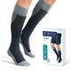 JOBST Unisex Sport Knee High 15-20 mmhg Athletic Compression Socks, Small, Blue/Grey