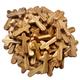 Kintyno 100 Pieces Small Olive Wood Crosses, Holding Crosses, 2.56in Portable Prayer Crosses with Certificate and Pocket