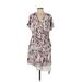 Apt. 9 Casual Dress V Neck Short sleeves: Pink Dresses - Women's Size Large