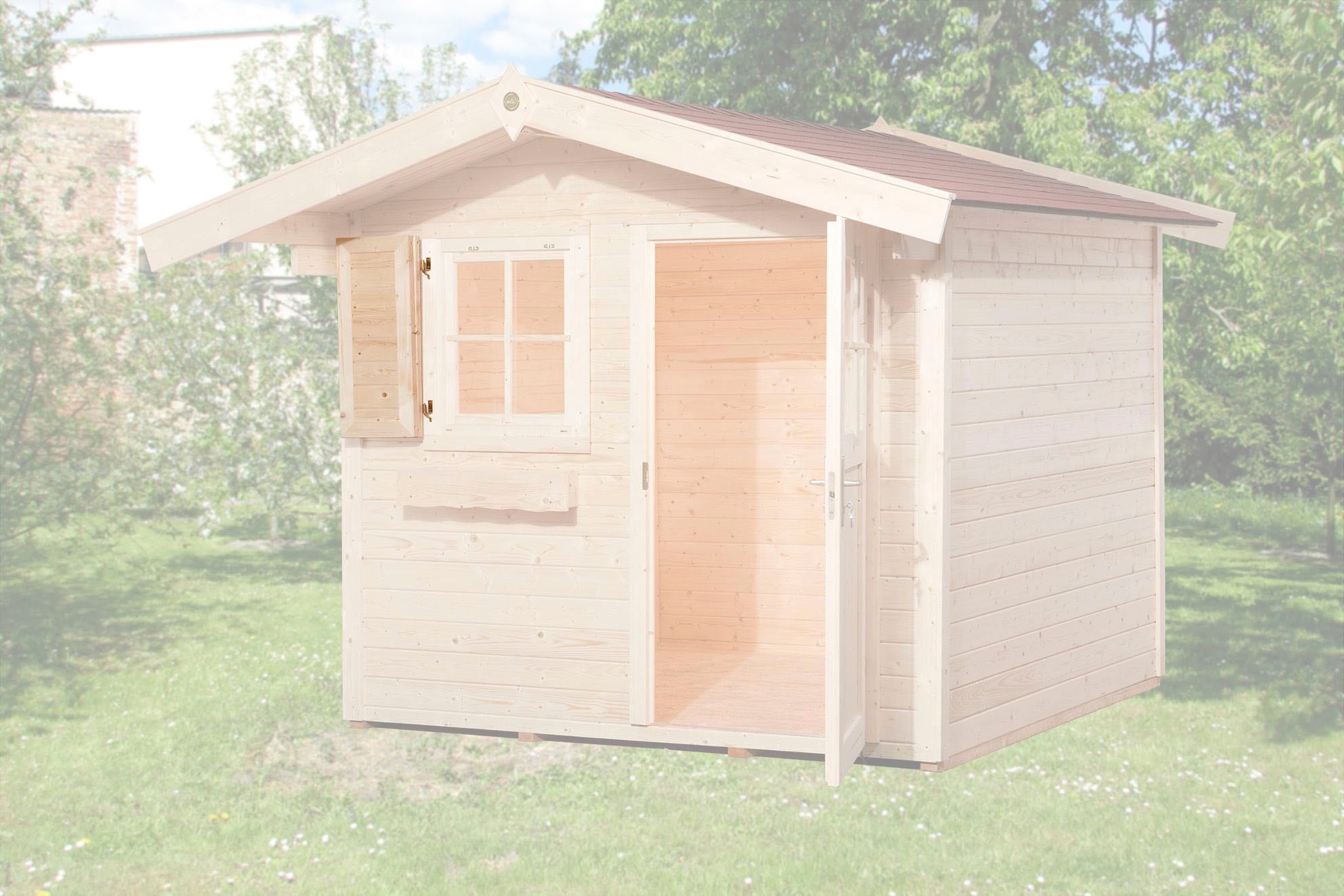 Fensterladen WEKA "1-seitig für Fenster 69x79cm, natur", beige (naturbelassen), B:69cm H:79cm T:4cm, Massivholz, Fensterläden, Zusätzlicher Schutz vor Einbrüchen