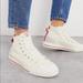 Adidas Shoes | Adidas Originals Nizza Hi Top Sneakers In Off White | Color: Cream/Red | Size: 8