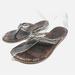 Coach Shoes | Coach Silver Thong Flip Flops Sandals | Color: Silver | Size: 6.5