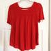 Free People Tops | Free People | Short Sleeve Scrunch Chest Short Sleeve Top | Size Small | Color: Red | Size: S