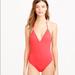 J. Crew Swim | J Crew New Bathing Suit Italian Matte V Neck Swim | Color: Pink | Size: 2