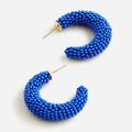 J. Crew Jewelry | J. Crew - Chunky Beaded Hoop Earrings In Tide Water Blue | Color: Blue | Size: Os