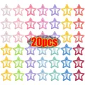 Y2K BB Star Hairclips for Girls Colorful Cute Star Barrettes for Women Simple Metal Snap