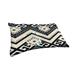 Rectangular Polyester Cotton Accent Lumbar Pillow, Classic Aztec Pattern, For Sofa, Accent Chair or Bed Set Pieces - Black