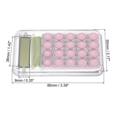 Desktop Calculator 8 Digit Mini Pocket Desk Calculator Style 1 Pink