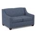 Edgecombe Furniture Phillips 52" Square Arm Loveseat w/ Reversible Cushions Other Performance Fabrics in Indigo | Wayfair 21952HNOVMIS02