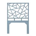 David Francis Furniture Tiffany Wicker/Rattan Open-Frame Headboard Wicker/Rattan in Blue | Extra-long Twin | Wayfair B4300-T-S167