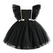 Oalirro Baby Girls Wedding Flower Girl Pageant Dress Party Tulle Skirt for Special Occasion 6M-4T