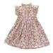 Rovga Fashion Dresses For Girls Kids Button Dress Floral Sleeveless A Line Ruffle Summer Sundress Princess Dresses