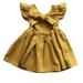 Girls Dresses Summer Toddler Kids Solid Short Fly Sleeve Bowknot Tulle Ball Gown Princess Clothes Formal Dress