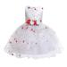 Clothes For Girls 2-10Y Children Sleeveless Floral Embroidered Tulle Ball Gown Princess Prom Dresses For Girls