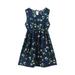 Summer Dresses For Girls Toddler Kids Crew Neck Summer Sleeveless Sundress Casual Beach Floral Prints Party Formal Dress