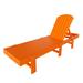 Latitude Run® 77.6" Long Outdoor All-Weather Poly Reclining Single Chaise Plastic in Orange | 37.8 H x 21.1 W x 77.6 D in | Wayfair